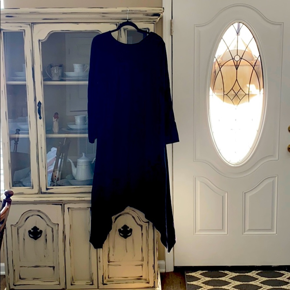 Shark bite hem dress